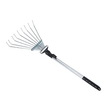 Leaf Rake Retractable 9 Teeth Cleaning High Quality Steel Wire Garden Tools Cleaner for Grass Weed Deciduous Remove