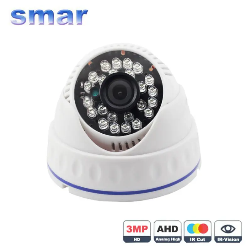 imágenes para Smar Super HD 3MP $ NUMBER MP AHD Cámara 24 IR LED de Visión Nocturna Cámara de Vigilancia domo IR Filtro de CORTE debe trabajar con 3MP $ NUMBER MP AHD DVR imágenes para Smar Super HD 3MP $ NUMBER MP AHD Cámara 24 IR LED de Visión Nocturna Cámara de Vigilancia domo IR Filtro de CORTE debe trabajar con 3MP $ NUMBER MP AHD DVR
