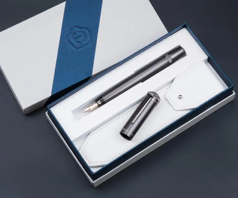 Luxury-Full-Metal-Body-Fountain-Pen-10K-Gold-Nib-Ink-Writing-Pens-Hidden-rotary-ink-absorber(2)
