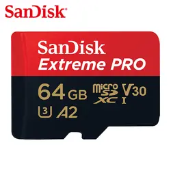 SanDisk MicroSD карты 128 Гб карты памяти 64 GB TF флэш-карты 256 GB Extreme PRO UHS-I C10 U3 A2 V30 SDXC 4 K HD для Камера 170 МБ/с