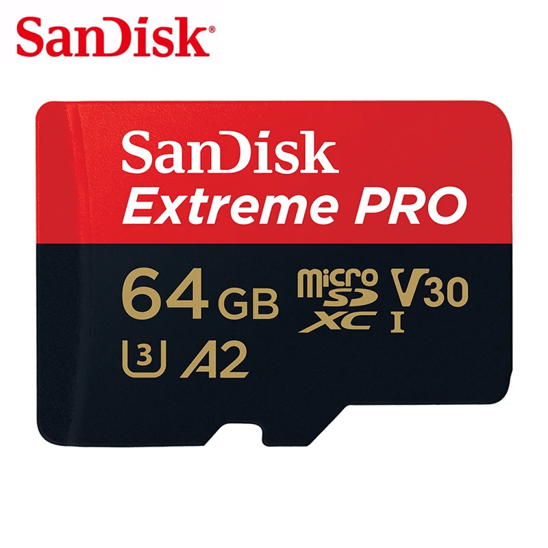 

SanDisk MicroSD Card 128GB Memory Card 64GB TF Flash Card 256GB Extreme PRO UHS-I C10 U3 A2 V30 SDXC 4K HD For Camera 170MB/s