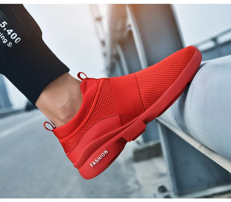 Red Shoes Mesh Casual Shoes Couple Lover Lightweight Running Shoes Big Plus Size Sneakers 46 Summer Breathabl Footwear (3)