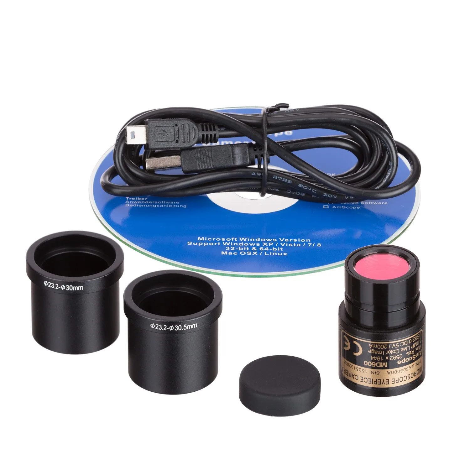 

AmScope 5.0 MP USB Still & Live Video Microscope Imager Digital Camera + Calibration Kit MD500-CK