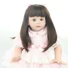 Силиконовые куклы reborn baby высокого качества реалистичные розовые Принцесса Девочка Рождественский подарок на день рождения Brinquedos Для детей