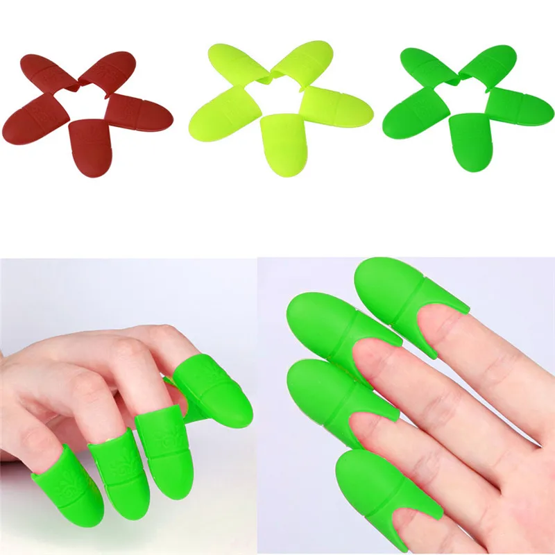 

10pcs Silicone gel Nail Soak Off UV Gel Art Polish Remover Wrap Cap Gift Nail Polish Remover Soaker Caps