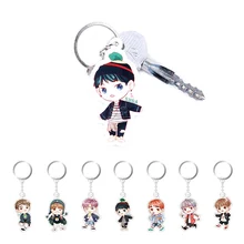 1PC Sale Cute Kpop BTS Bangtan Boys Suga Q Edition Acrylic font b Keychain b font