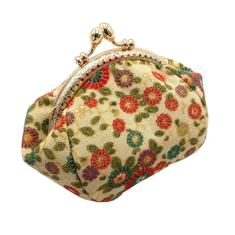 Женский Ретро винтажный маленький кошелек с цветком, сумочка-клатч, Прямая поставка 0623