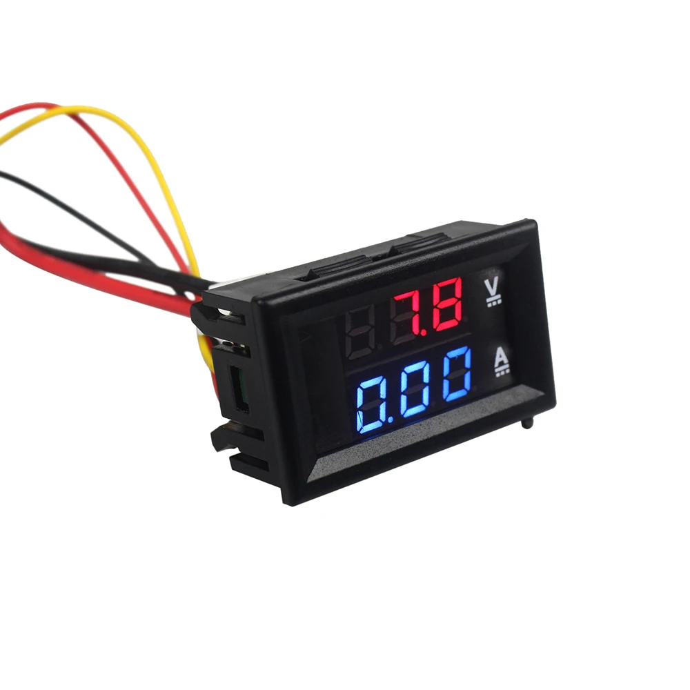 Professional Dc 100v 10a Voltmeter Ammeter Blue Red Led
