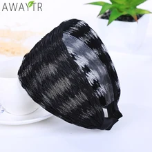 Camisa larga de tecido para mulheres, acessório para cabelo, tiara larga, argola de cabelo, vintage, 1 peça
