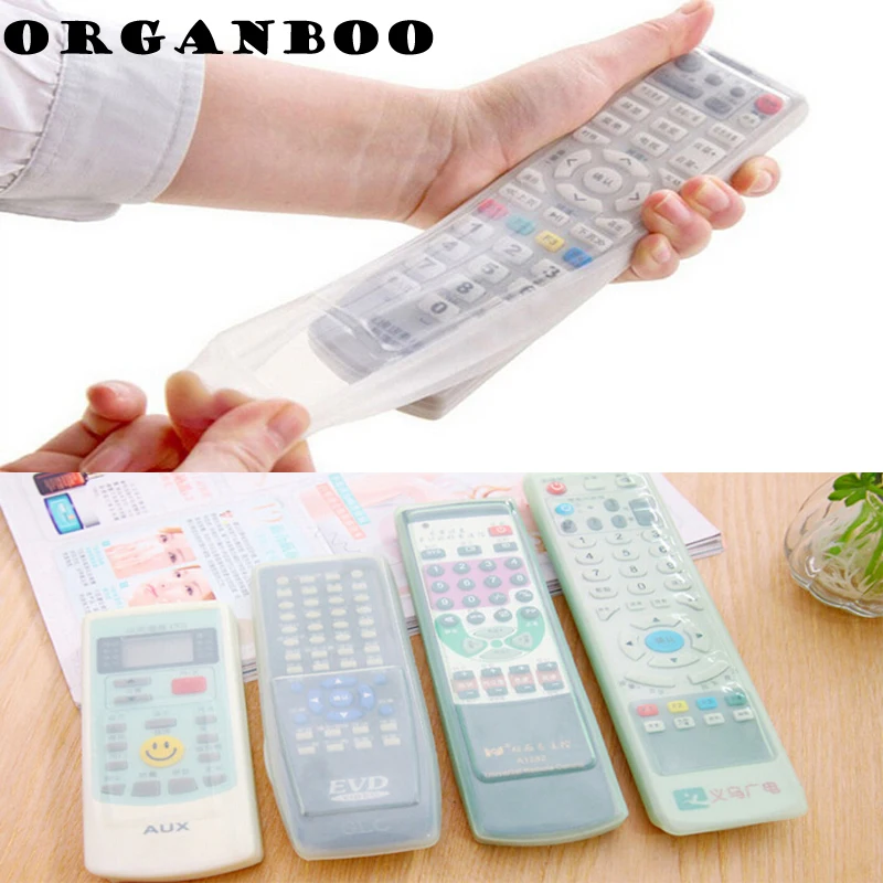 

1PCS Silicone Waterproof Dust Protective Storage Bag Organizer TV Remote Control Cover Air Condition Control Case 4 Size