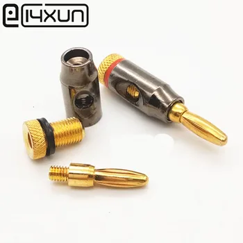 

EClyxun 10pcs 4mm Banana Plug Spiral Type Stereo Speaker Audio Copper Terminal Adapter Electronic Connector