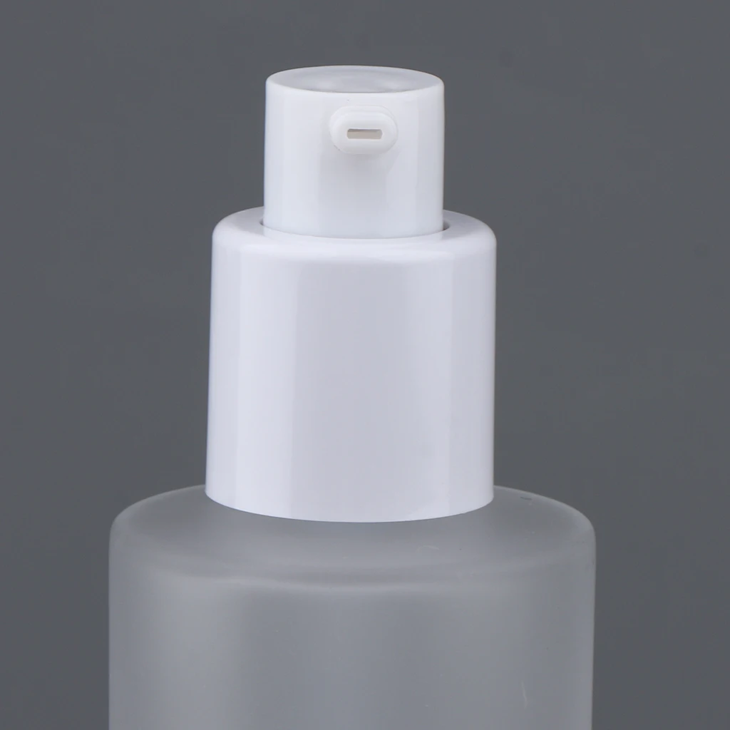 30~120 mL Semitransparent Glass Empty Pump Bottle Shampoo Conditioner Soap Dispenser Container for Travel
