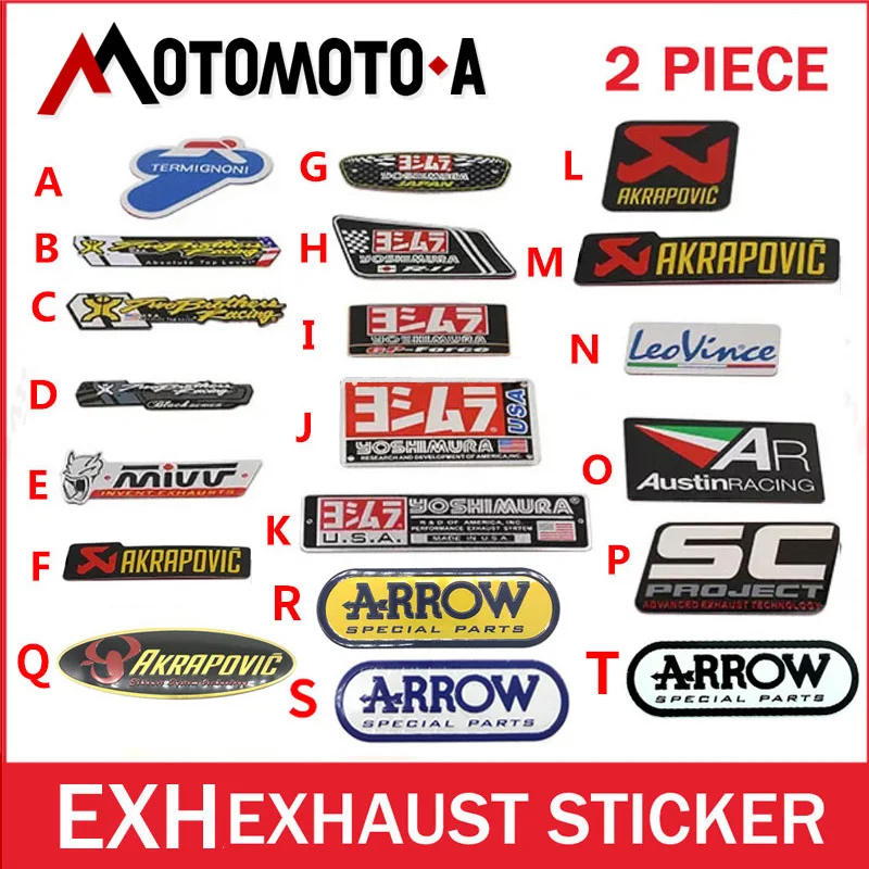 3d Aluminium Tahan Panas Mivv Sc Motor Pipa Knalpot Stiker Keren