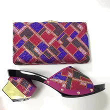 Neue Ankunft Italienischen Schuh Mit Passender Tasche Für Hochzeit afrikanische Frauen Sandale Schuhe Und Tasche Für Partei TH09