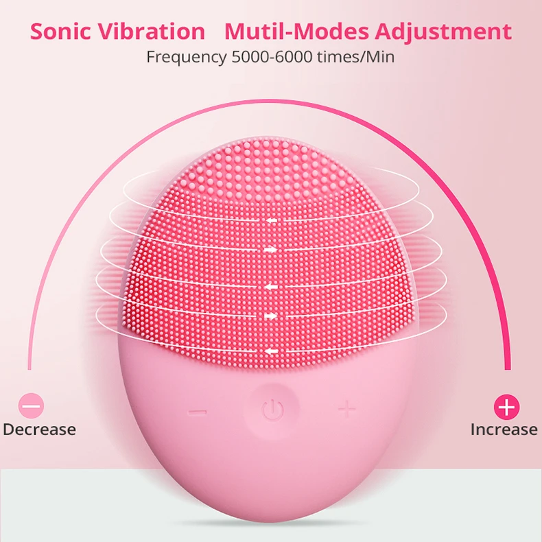 Электрическая звуковая щетка для очистки лица глубокая чистая маска от черных точек угрей удаление остатков макияжа USB Rechagrgeable силиконовая кисть для лица