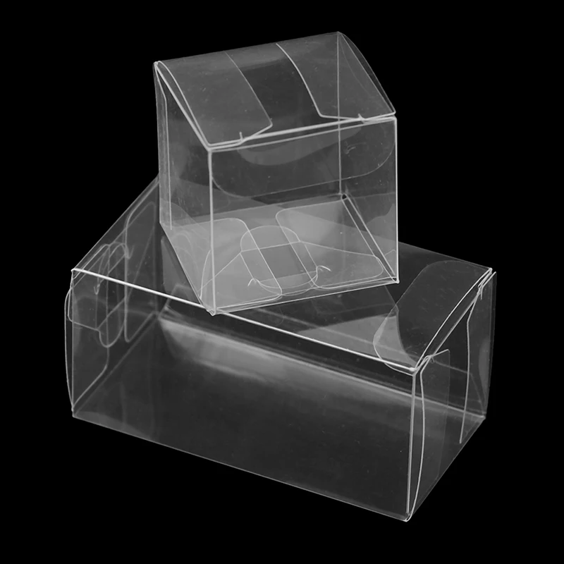 

10Pcs/lot Transparent Wedding Favor Party Event DecorationClear Gift Candy Box Square PVC Chocolate Bags Boxes