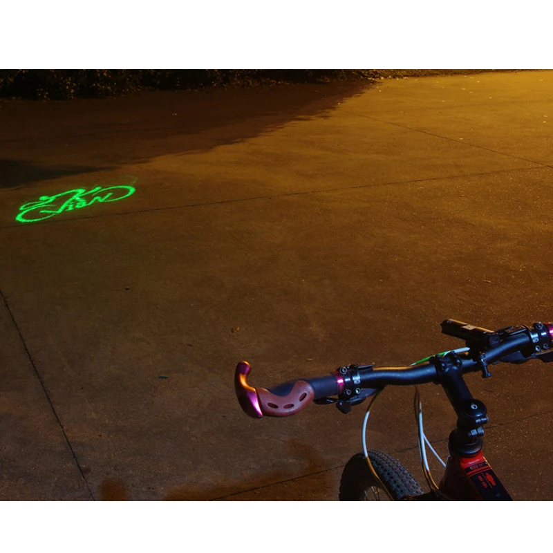 Зеленый лазерный проектор передний велосипедный светильник usb зарядка светодиодный светильник встроенный аккумулятор MTB дорожный велосипедный фонарь для Cyling