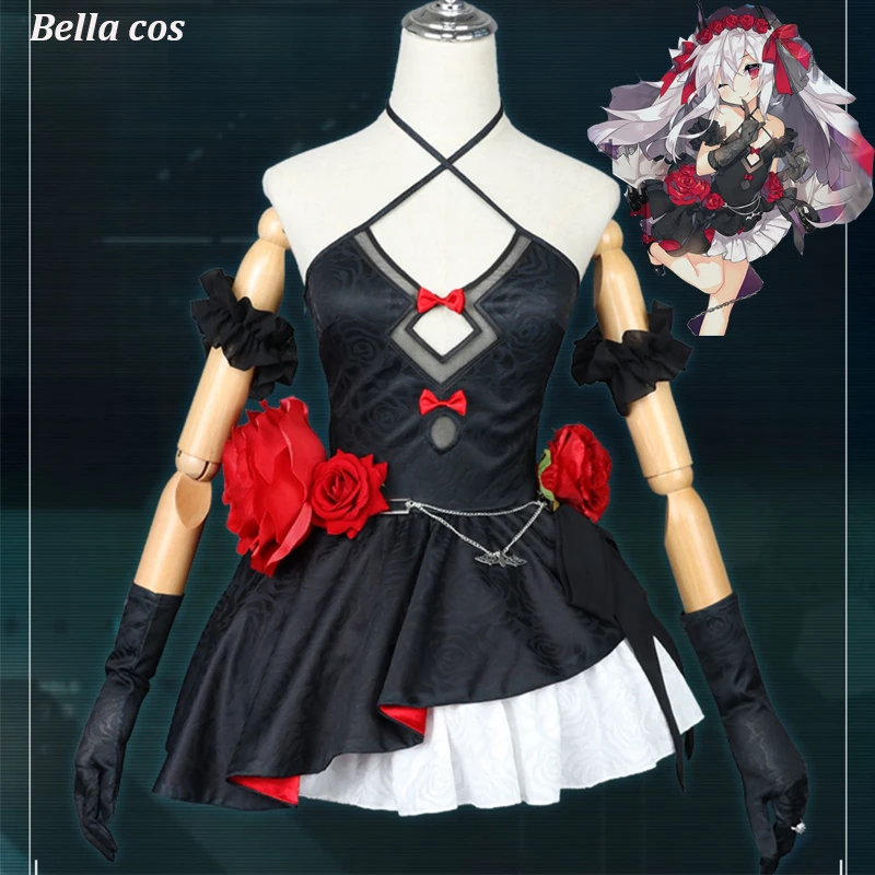

Azur Lane HMAS Vampire (D68) cosplay costume black wedding bride dress uniform Halloween costumes unifrom Anime clothes outfits