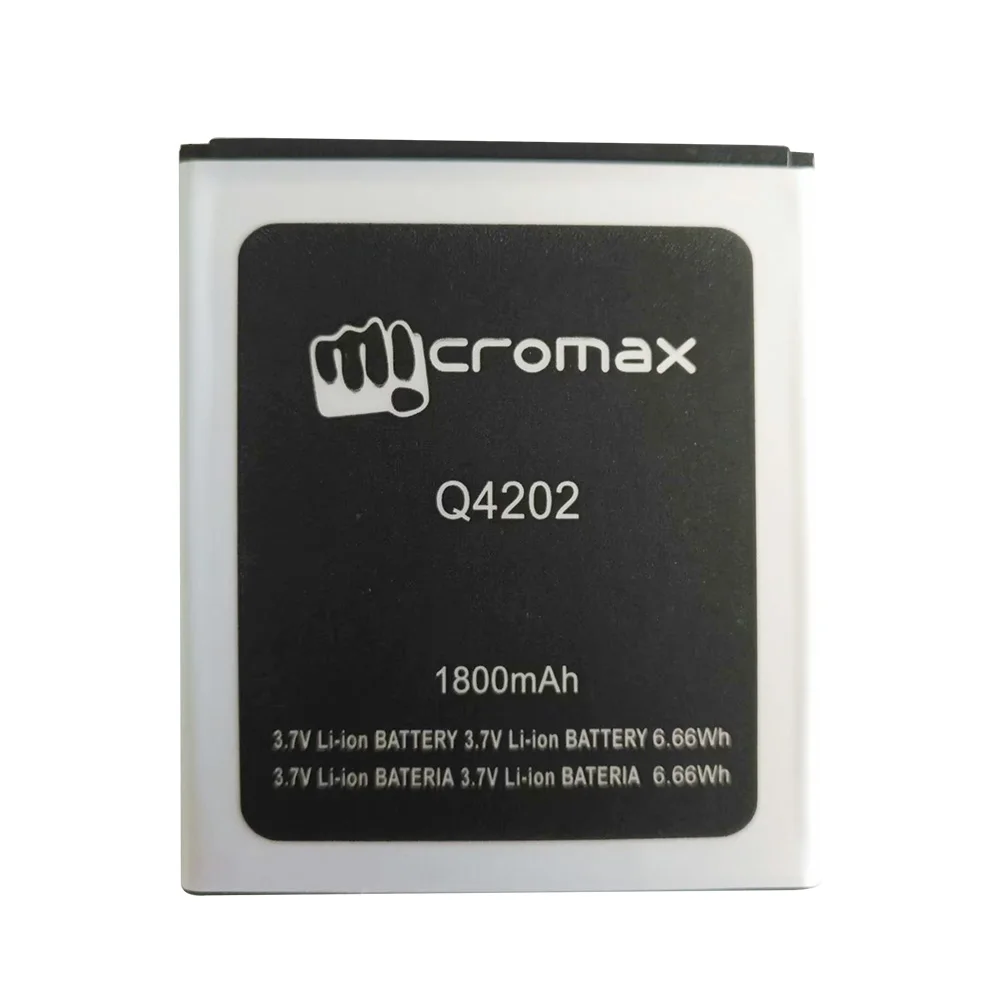 3 7 в батарея 1800 мАч для Micromax Q4202 сотовый телефонная литий ионная литиевая