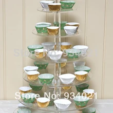7 ярусов круглый акрил кекс вечерние свадебные торт стенд Свадебные украшения