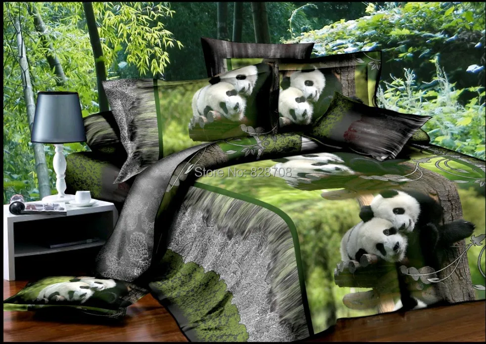 Free shipping Fashion classic brand 3D Bedding 4pcs pure cotton satin bedding set /comforter set/ duvet cover bed sheet C66 |