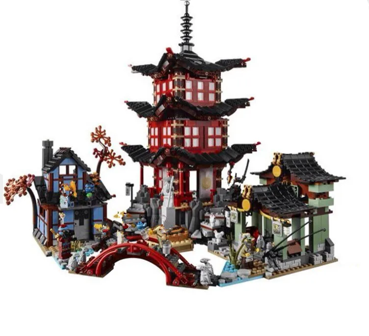 

lepin 06022 lepin niniagoing Temple of Airjitzu Jay Kai Cole Building Block Compatible legoing ninjagoing Airjitzu Temple 70751