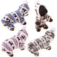 Pet Dog Puppy Cute Warm Winter Soft Fleece Sweater Hoodie Jumpsuit Coat Clothes Outwear