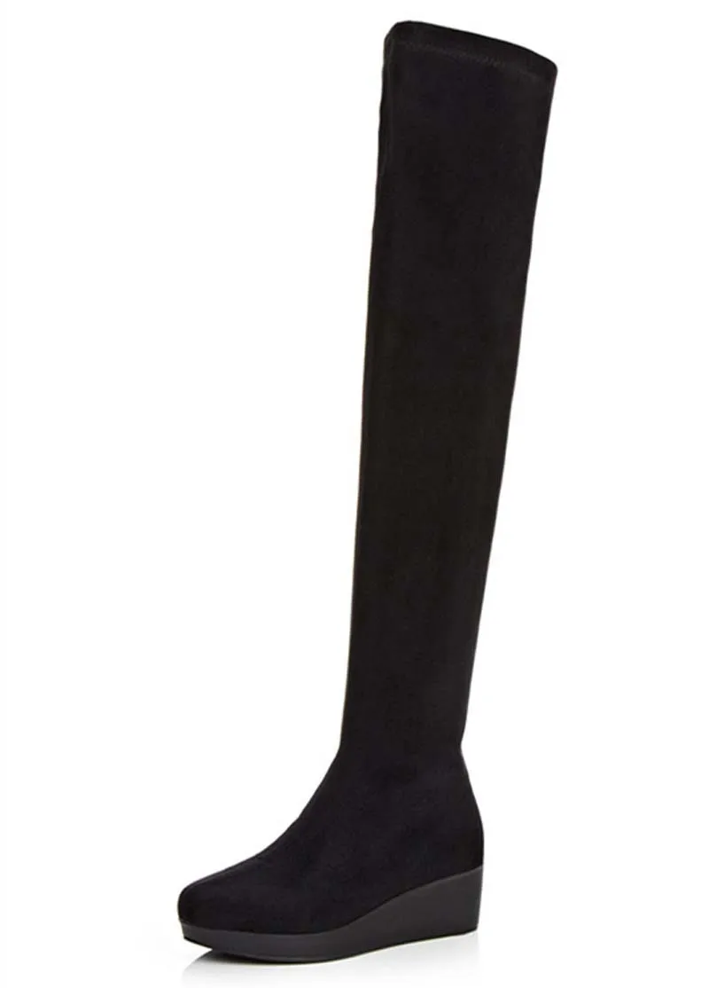 

AirfourNew Autumn Winter Boots Fashion Over The Knee High Women Shoes Motorcycle Boots Knight Genuine Leather Boots for Women
