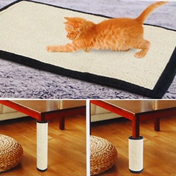 

Pet scratching post Natural sisal Mat toy for cats catnip tower climbing tree Cat Scratch Pad board Protecting furniture Foot