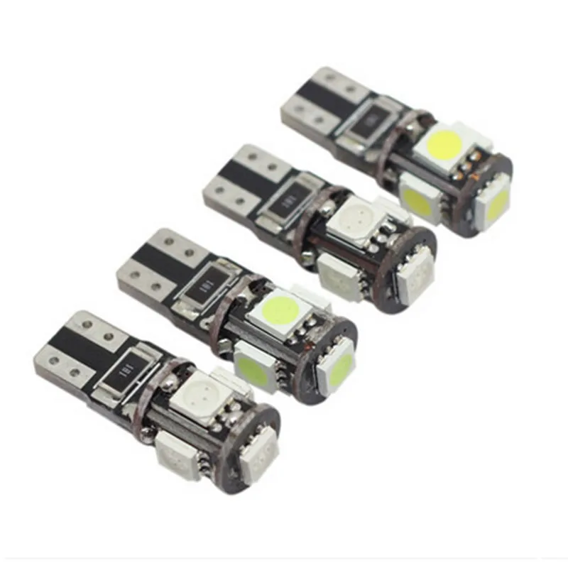 

Auto LED Error Free Canbus T10 5050 5 SMD White/Cold white/Crystal blue/Blue12V 192 168 Car side wedge/tail/Outline lamp bulb.