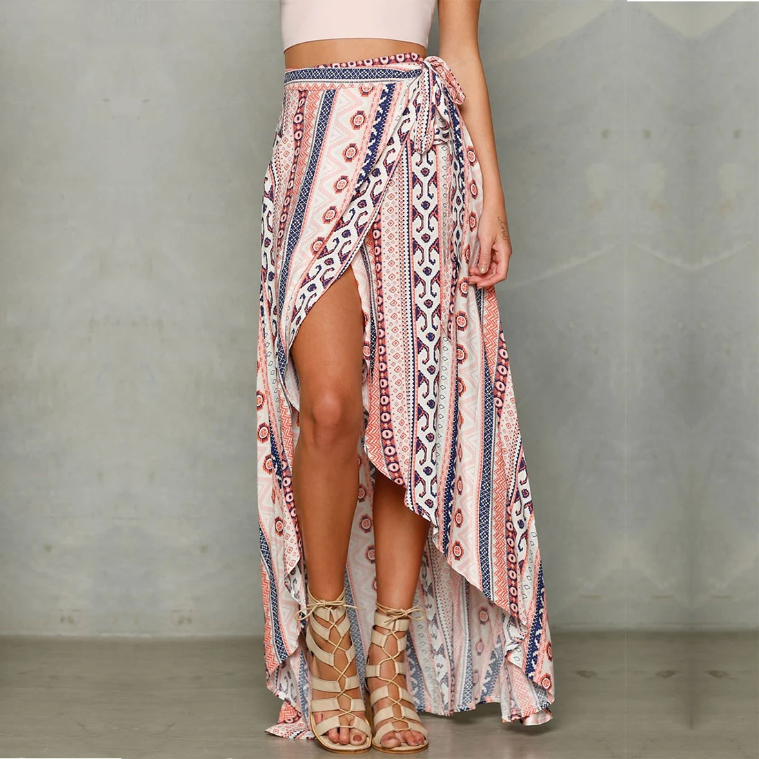 I2u женские Boho Цветочные завязываются талии летние парео для пляжа закрывают