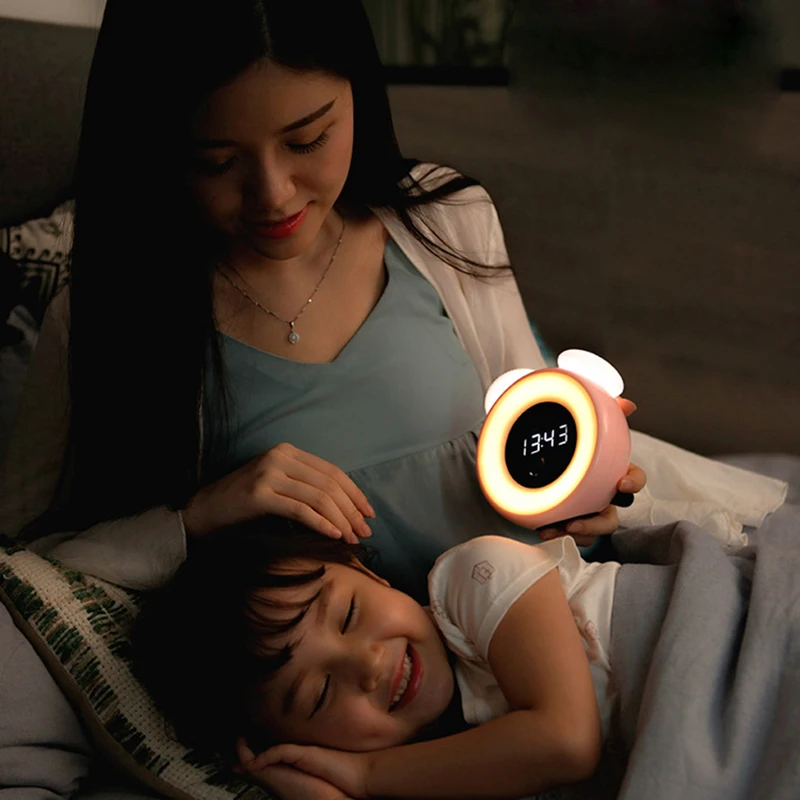 

cute Kids alarm clock bright adjustment LED Digital Alarm Clock Clocks with Luminous Snooze function watch Human Body Induction