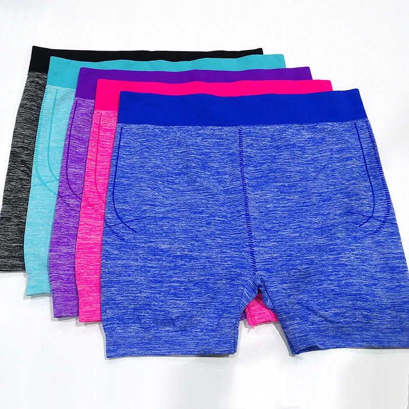 Buy Soft Fitness Jogger Shorts Women High Waist Solid