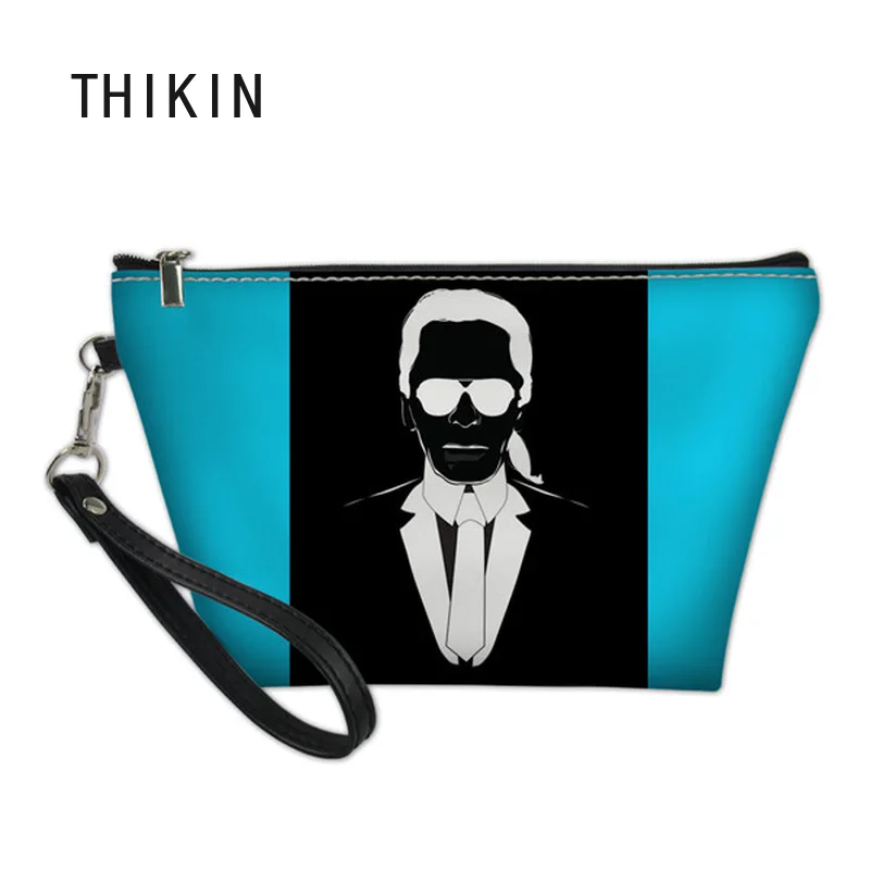THIKIN Custom Karl Lagerfelds Print Cosmetic Bag for Sex Woman Lady Customize Toilette Bag Makeup Bag Bolsos Mujer 2019 THIKIN Custom Karl Lagerfelds Print Cosmetic Bag for Sex Woman Lady Customize Toilette Bag Makeup Bag Bolsos Mujer 2019
