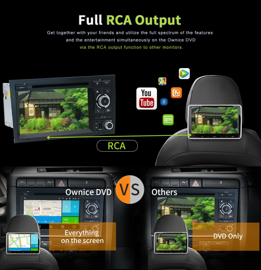 Clearance Quad Core 7 inch Android 7.1 Car DVD Player For Audi A4 2003-2008 Touchscreen Audio Bluetooth In Dash Car Stereo GPS Navigation 4