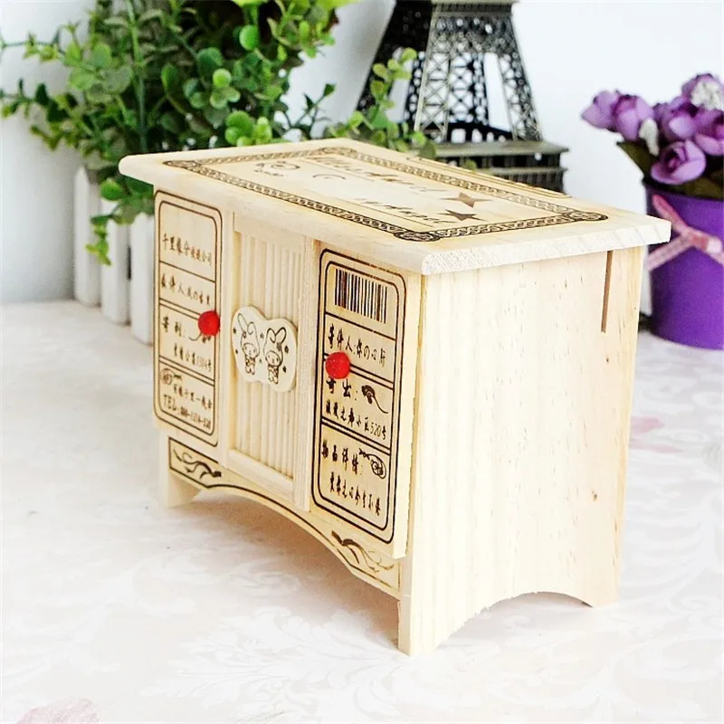 Винтажный шкаф коробка для денег деревянный Сейф Cofre дерево ремесло Декоративная копилка для денег копилка для монет домашний стол Декор коробка