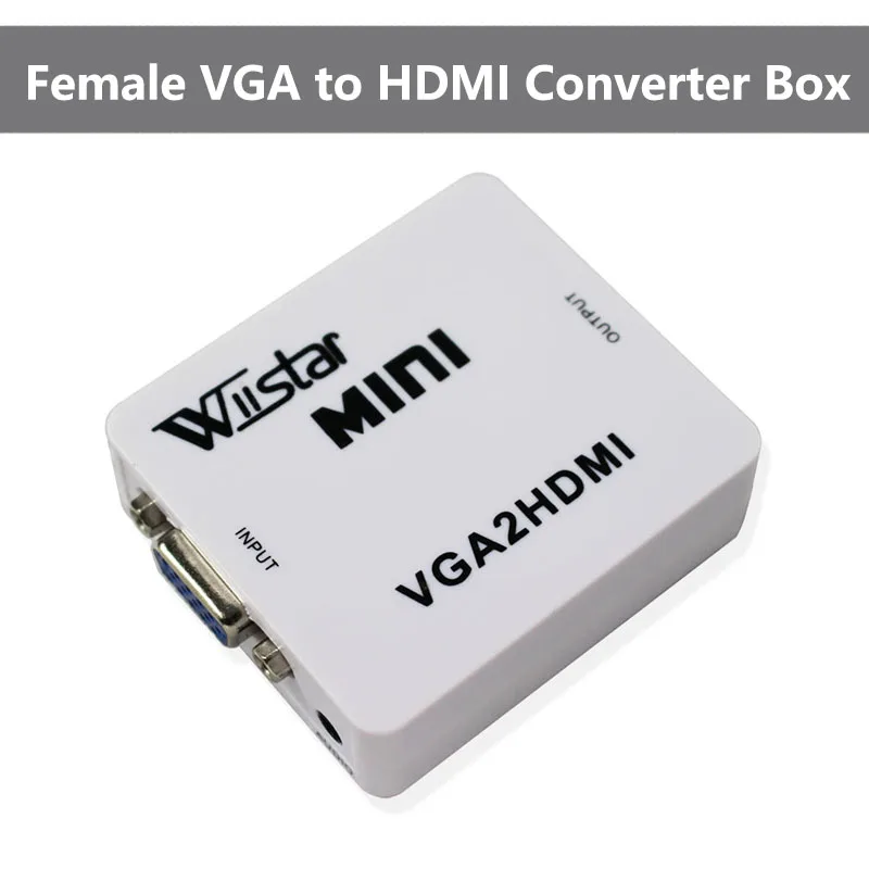 Wiistar VGA в HDMI конвертер с 1080 P аудио сплиттер адаптер VGA2HDMI разъем для монитора ПК для HDTV проектора