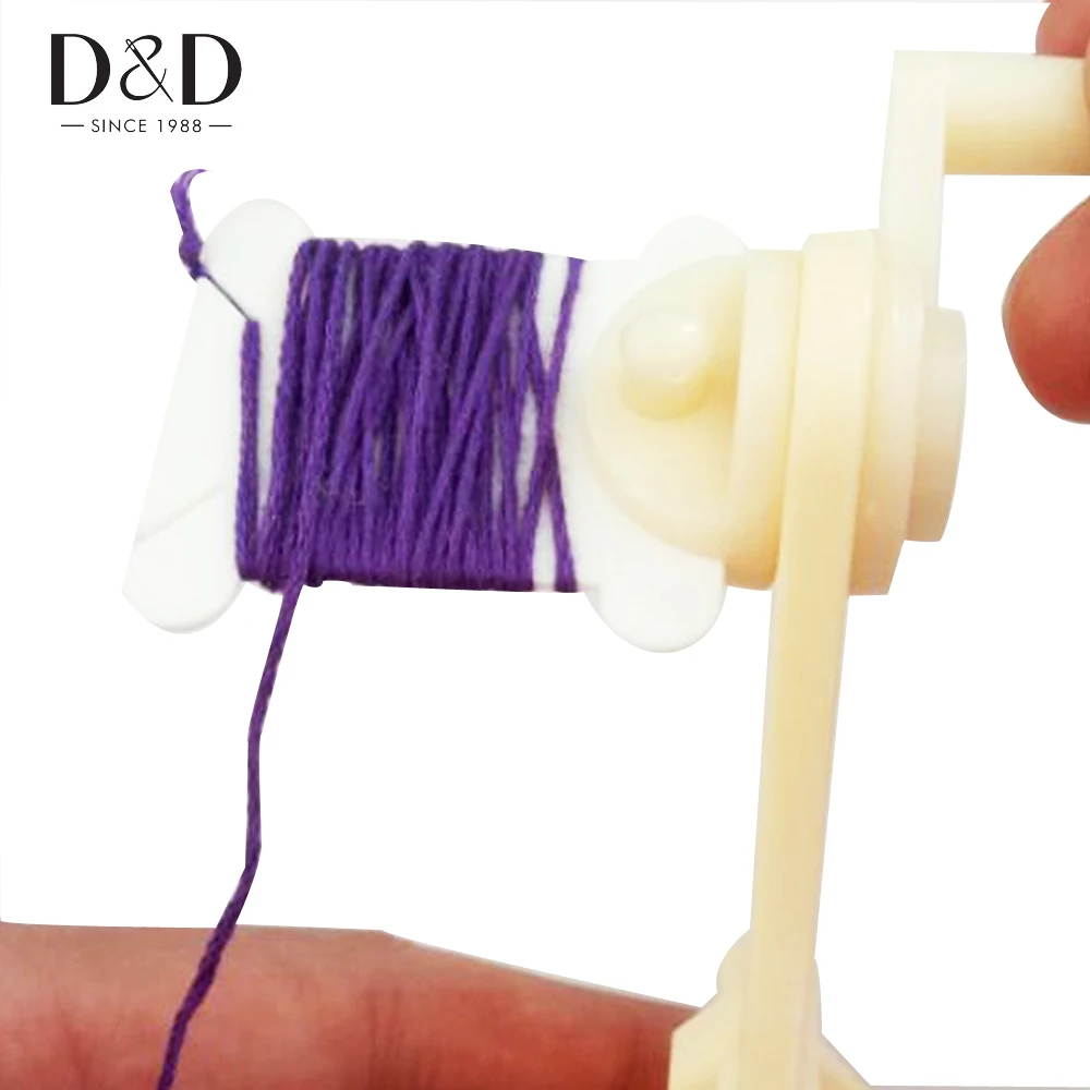 D&D 1pc String Winder and 30pcs Thread Card Embroidery Plastic Thread