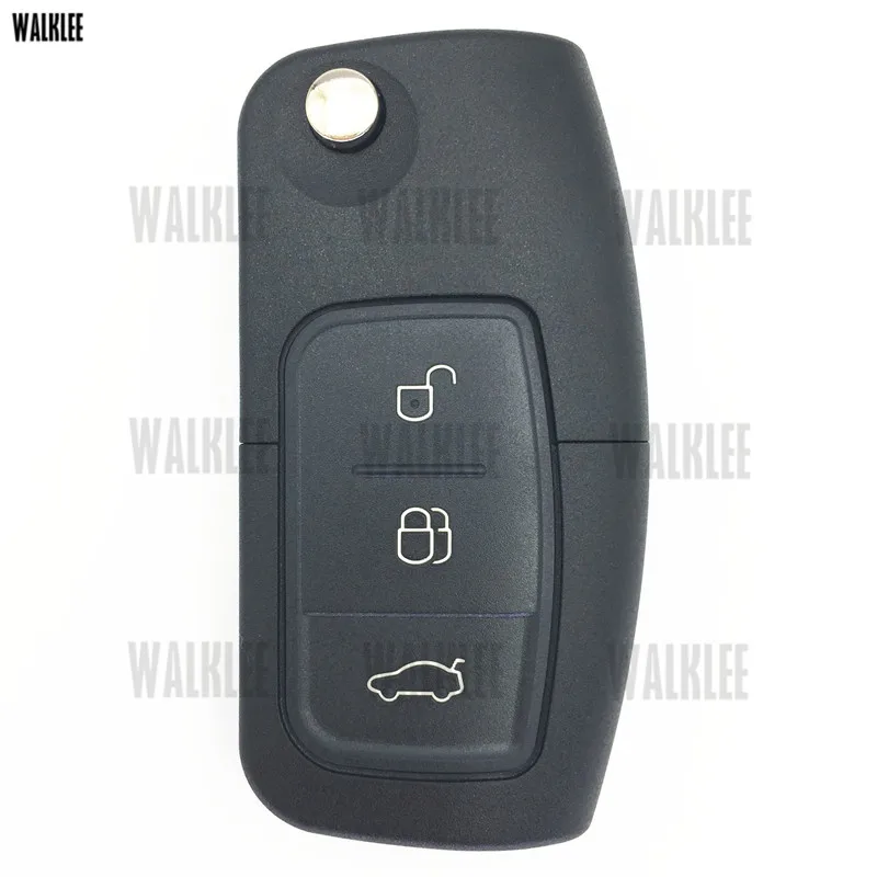 WALKLEE дистанционный откидной ключ 433 МГц подходит для Ford Fiesta Fusion Focus Mondeo Galaxy FO21 Blade с