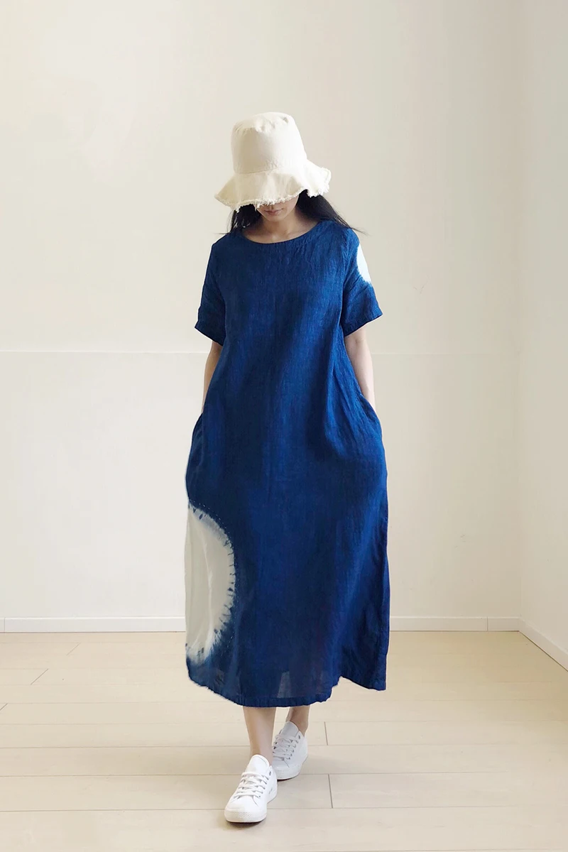 minimalist linen dress