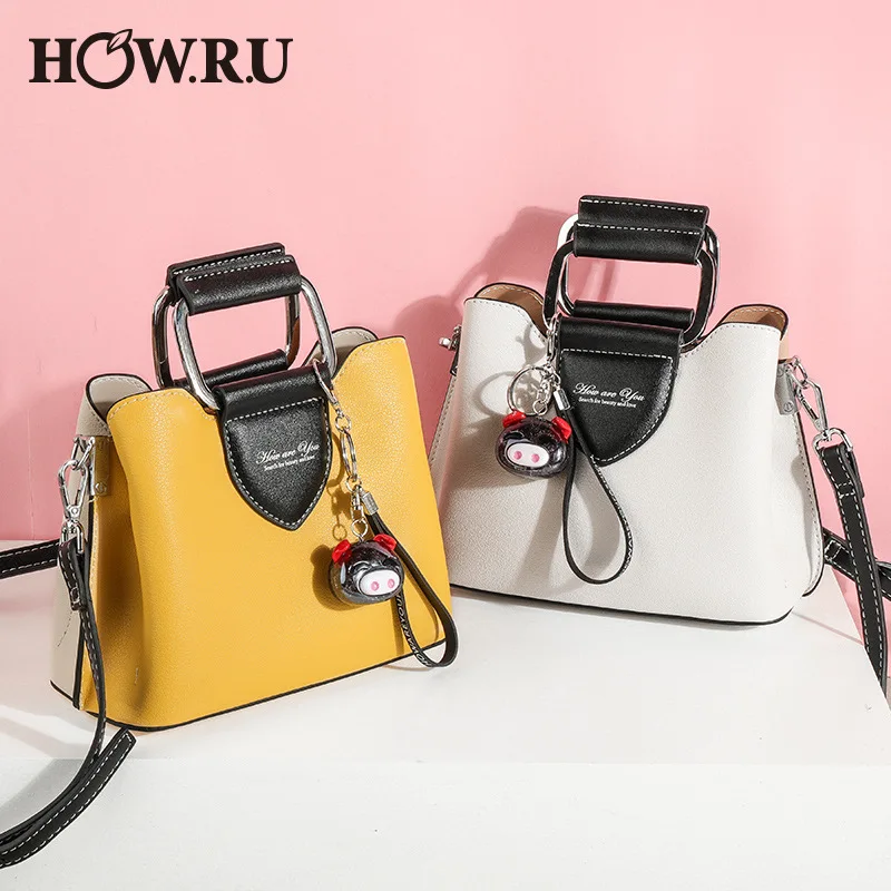 

Free shipping 2019 new design tide simple fashion large capacity foreign gas handbag casual temperament Messenger bag women bag