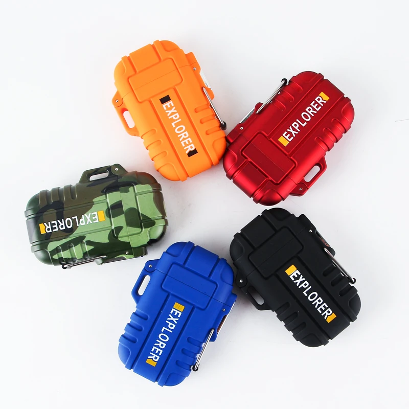 

Free Shipping Cigarette Accessories Windproof Flameless Waterproof Resin Metal Lighters Double Arc Rechargeable Usb Lighter