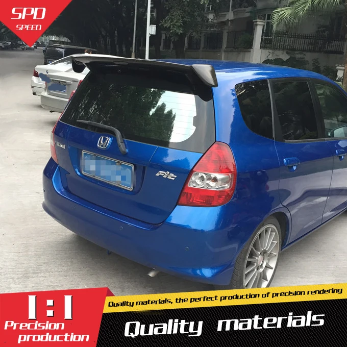 For Honda Jazz Fit Spoiler High Quality Abs Material Car Rear Wing