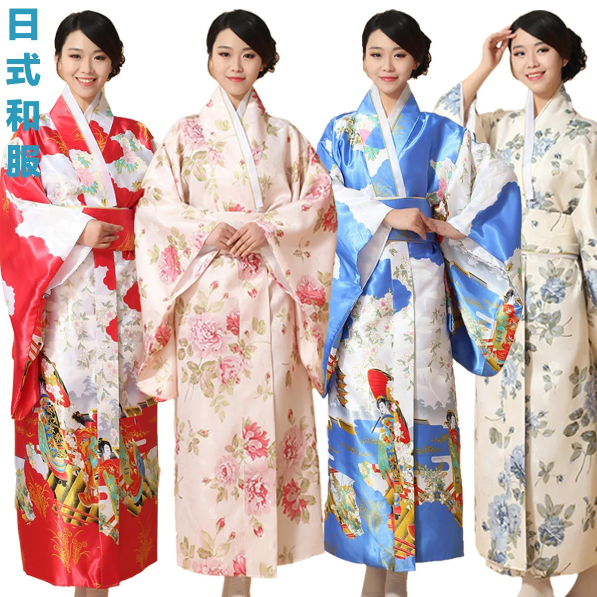 The new Japanese style bar girl kimono Japanese kimono dress bathrobe