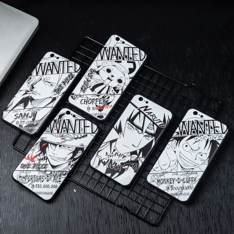 

Fashion Soft TPU Silicone Phone Case For iPhone X 10 8 Plus New Super Anime Cartoon Naruto Pattern Cover For iPhone 6 6S 7 Plus
