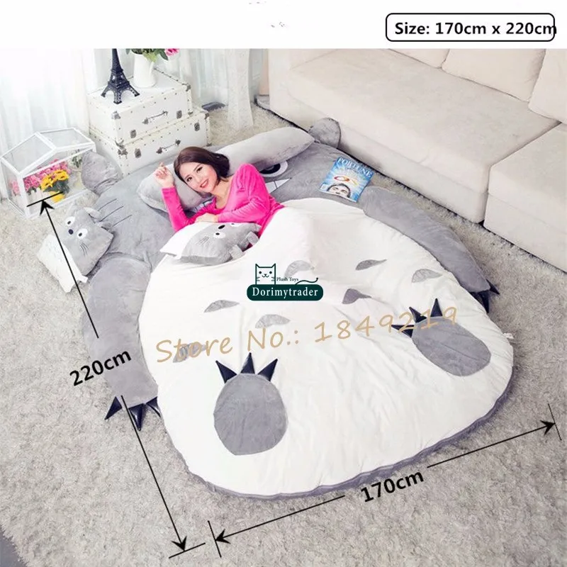 Dorimytrader pop anime totoro plush beanbag soft sleeping bag bed sofa tatami sofa 5 sizes kids and adults gift decoration DY61809 (14)