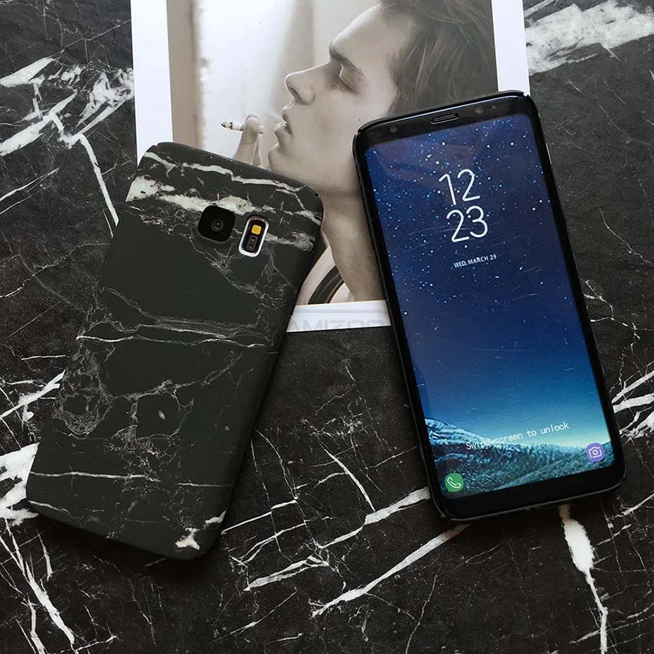 Marble Case For Samsung Galaxy s8 Plus Note 8 Phone Cases Luxury Plastic Thin Soft Coque Cover For Samsung Galaxy s7 Edge Fundas (4)
