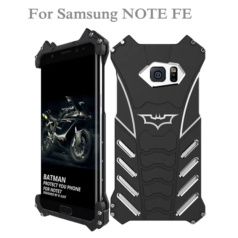 Роскошный металлический защитный чехол R-Just Batman для Samsung Galaxy S8 S7 S6 edge plus NOTE 5 FE C5 C7 C9 Pro, алюминиевый чехол