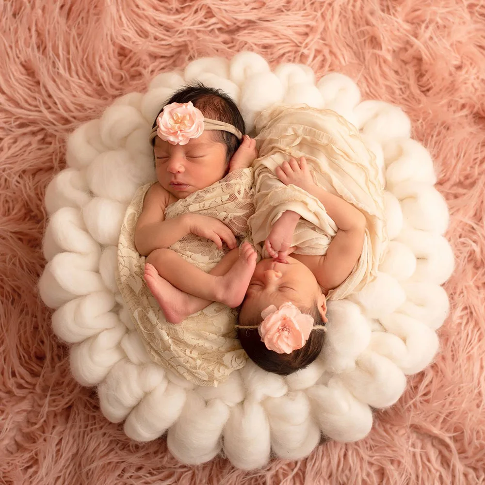 Hand Knitting Soft Baby Photography Blanket Super Thick 100 Wool