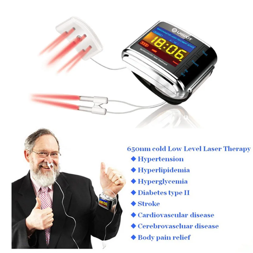

Infrared laser 650nm physiotherapy device to prevent and treat high blood pressure purify blood garbage